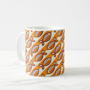 Bold retro fish orange coffee mug