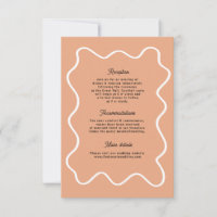 Bold Retro Funky Modern Wedding Enclosure card
