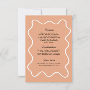 Bold Retro Funky Modern Wedding Enclosure card