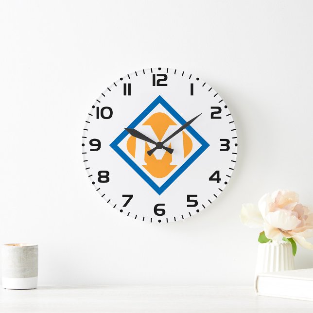 Bold Retro Metro M Logo Urban Transit Emblem Large Clock (Creator Uploaded)