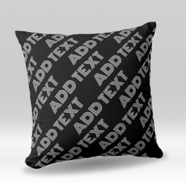 Bold Retro-modern Name or Word Pattern Cushion (Creator Uploaded)