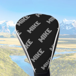 Bold Retro-modern Name or Word Pattern Golf Head Cover