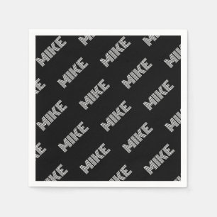Bold Retro-modern Name or Word Pattern Napkin