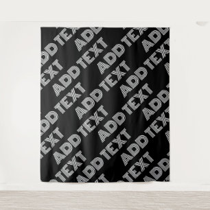 Bold Retro-modern Name or Word Pattern Tapestry