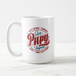 Bold Retro Papy Circle Typography Coffee Mug