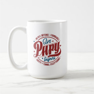 Bold Retro Papy Circle Typography Coffee Mug
