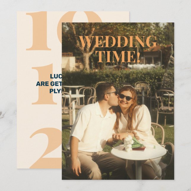 Bold Retro Save the Date Invitation (Front/Back)