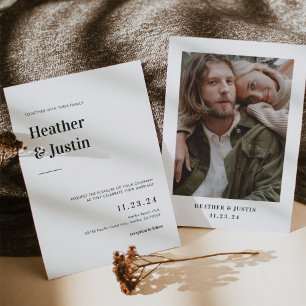 Bold Retro Wedding Photo Save the Date