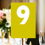 Bold Retro Wedding Table Number<br><div class="desc">Table Number in a bold colourful retro style Wedding Place Card from Ricaso - add your table numbers to these great cards - perfect for your wedding reception - designed in a modern zesty fun style - compliments the other products from the collection</div>