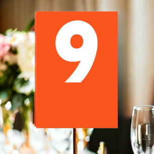 Bold Retro Wedding Table Number