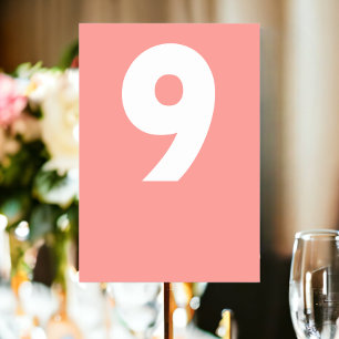 Bold Retro Wedding Table Number