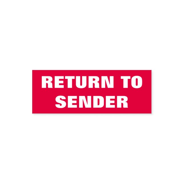 Bold "RETURN TO SENDER" Self-Inking Rubber Stamp (Design)