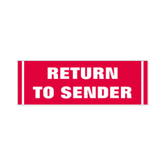 Bold "RETURN TO SENDER" Self-Inking Rubber Stamp