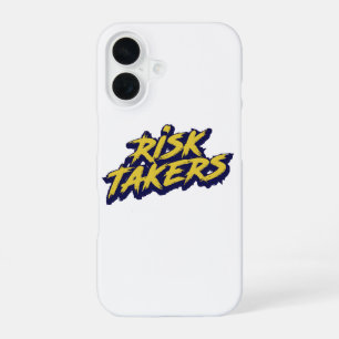 Bold "Risk Takers" Motivational iPhone 16 Case