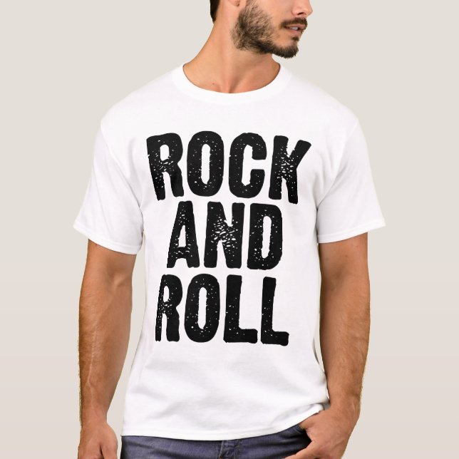 bold rock and roll logo design T-Shirt (Front)