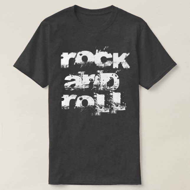 bold rock and roll text T-Shirt (Design Front)
