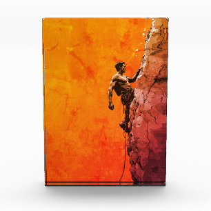 Bold Rock Climber Wall Art Photo Block