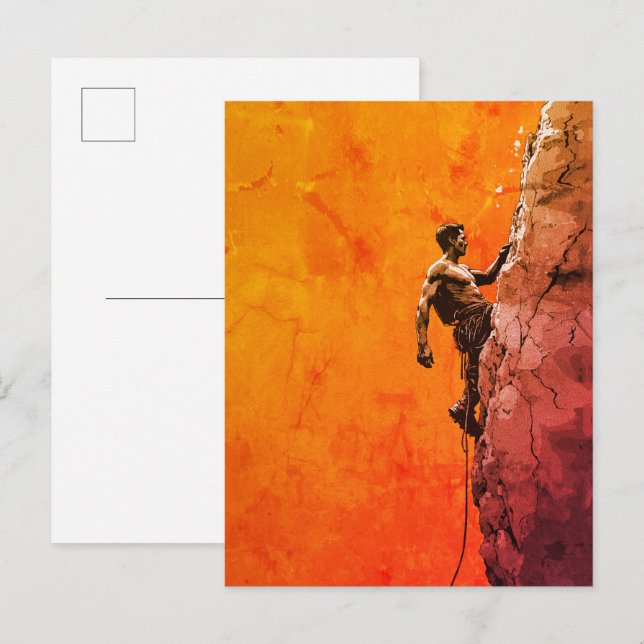 Bold Rock Climber Wall Art Postcard (Front/Back)