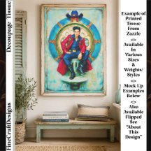 Bold Rockabilly Style Portrait FM1R Decoupage