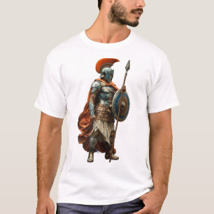 Bold Roman Soldier Illustration – Ancient Warrior T-Shirt