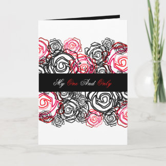 'Bold Rose-My One and Only' 5x7 Greeting Card