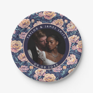 Bold Rose Wedding Plates For Bridesmaid Gift
