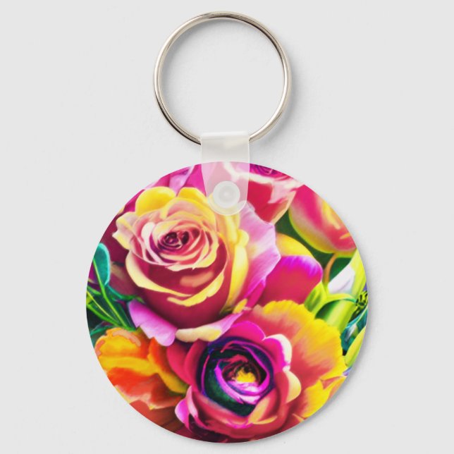 Bold Roses Key Ring (Front)