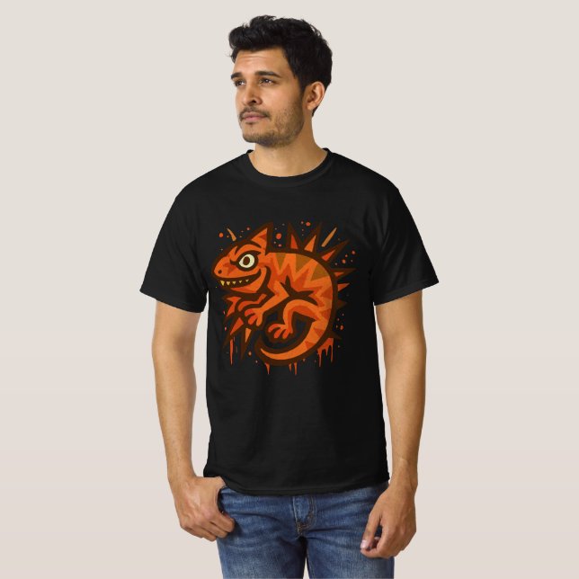 Bold Salamander Illustration  T-Shirt (Front Full)