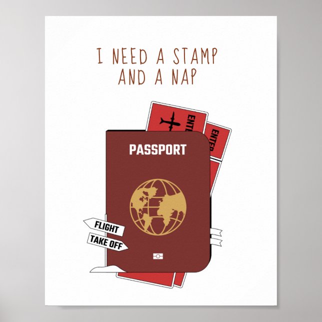 Bold Sans Serif	Bold Wall Art Poster | passport  (Front)