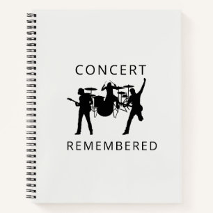 Bold Sans Serif Minimal Notebook Journal concert