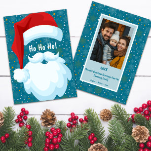 Bold Santa Customised Photo Christmas Holiday Card