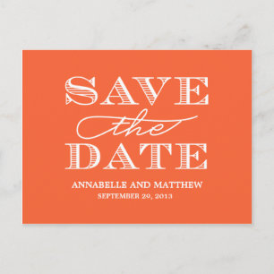Bold Save the Date Postcard