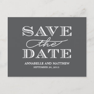 Bold Save the Date Postcard