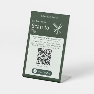 Bold Scan to Tip QR Code Sign Cash App Tips