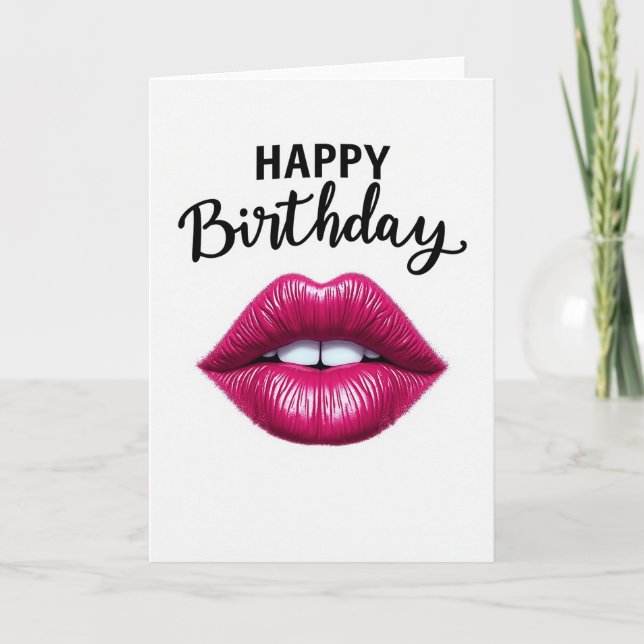 Bold Script Birthday Card (Front)