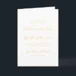 Bold Script Butter Yellow Elegant Catholic Wedding Program<br><div class="desc">Classic style wedding programs featuring a simple yet elegant design with your names in script and your details in serif fonts.</div>