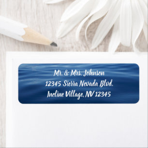 Bold Script Lake Tahoe Photo Return Address Label