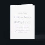 Bold Script Lilac Elegant Catholic Wedding Program<br><div class="desc">Classic style wedding programs featuring a simple yet elegant design with your names in script and your details in serif fonts.</div>