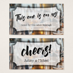 Bold Script, Photo, Wedding & Event Drink Tickets