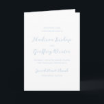 Bold Script Powder Blue Elegant Catholic Wedding Program<br><div class="desc">Classic style wedding programs featuring a simple yet elegant design with your names in script and your details in serif fonts.</div>
