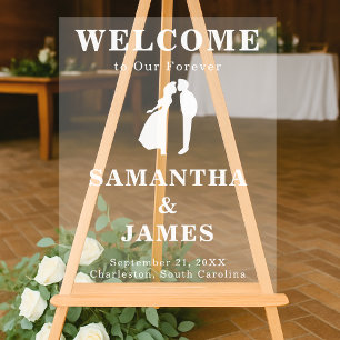 Bold Serif Modern Wedding Entry Sign