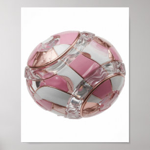 Bold Silver ABSTRACT ART Design Poster