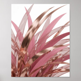 Bold Silver ABSTRACT ART Design v2 Poster