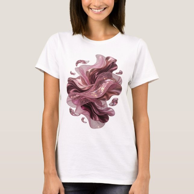 Bold Silver ABSTRACT ART Graphic Tee (Front)