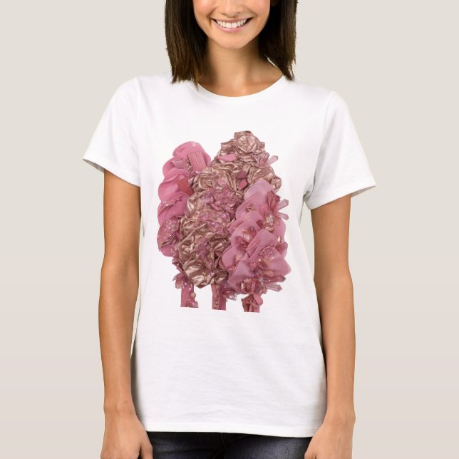 Bold Silver ABSTRACT ART Modern Design T-Shirt (Front)
