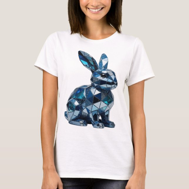 Bold Silver ABSTRACT ART Statement Design T-Shirt (Front)