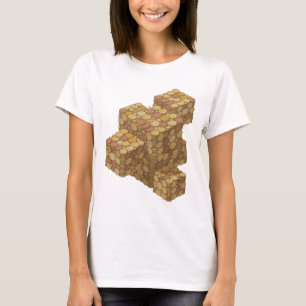 Bold Silver COINS OF SUCCESS Slogan Design T-Shirt