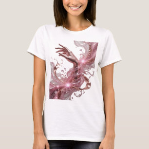 Bold Silver HANDS OF ETERNITY Statement Design T-Shirt