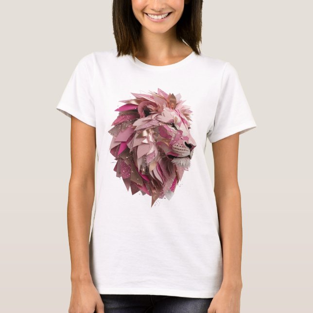 Bold Silver LION KING Statement Design T-Shirt (Front)