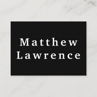 BOLD & Simple Black and White Business Card